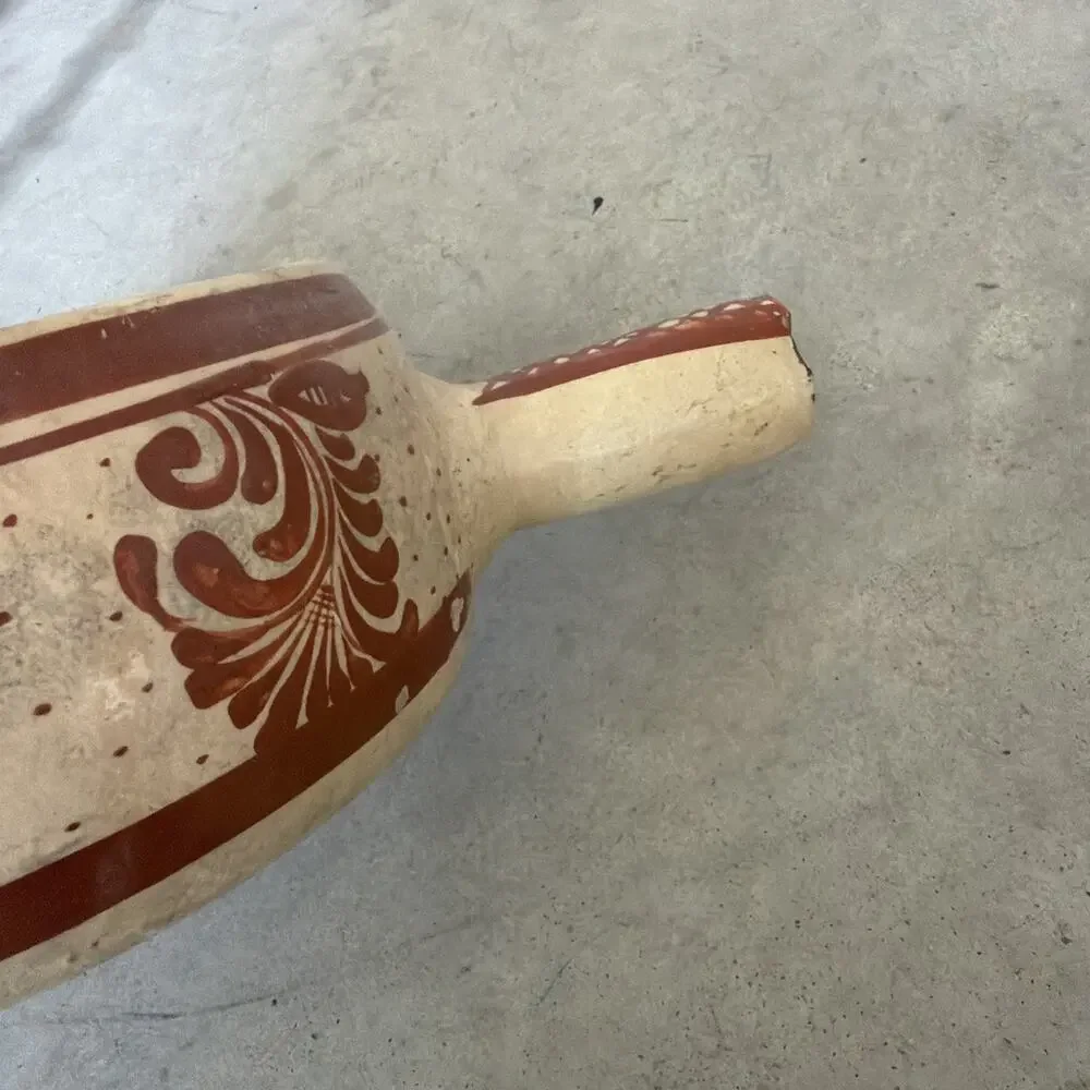 Vintage Mexican Cookware/Decor Ceramic Pottery‎ w/ Handle Great For Plants